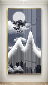 晶瓷晶贝山水玄关装饰画