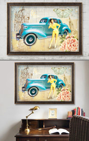 欧美时尚复古装饰画