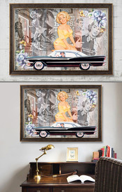 性感女郎欧美复古装饰画