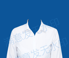 女生半身证件照白色衬衫模板