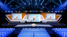 医疗美容科技感发布会舞台设计