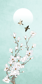 工笔花鸟玄关装饰画