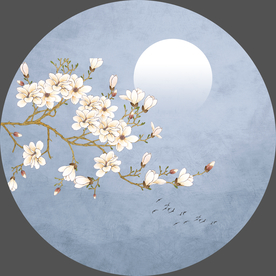 新中式水墨山水花鸟装饰画