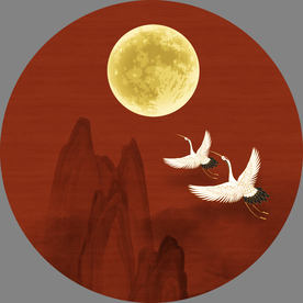 国潮装饰画 国画山水装饰画