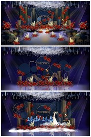 深蓝色婚礼效果图