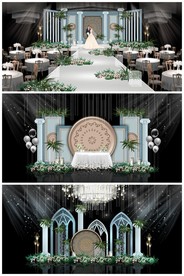 蓝色婚礼效果图