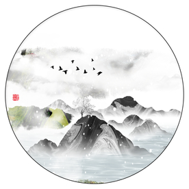 背景山水画