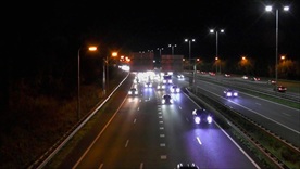 车流车水马龙夜晚城市公路