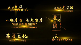 粒子穿梭光效字幕条AE模板无插