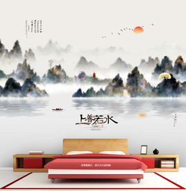 中国风装饰画 壁画 墙饰