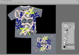 彩绘雅致涂鸦风格服装印花图案设