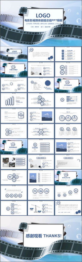 电影影视传媒工作总结汇报ppt