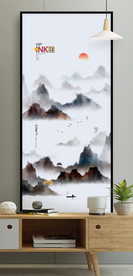 彩墨 山水插画 装饰画