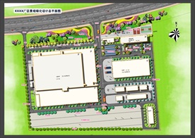 厂区景观绿化规划彩色平面图