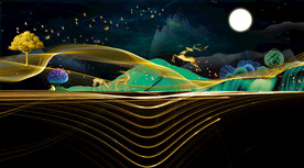 新中式装饰画 山水画 装饰画