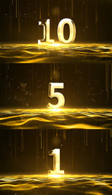 金色震撼大气倒计时AE模板