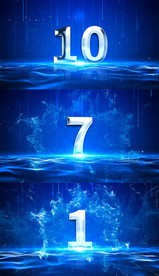 蓝色震撼大气倒计时AE模板