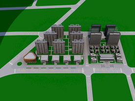 建筑鸟瞰3d模型源文件