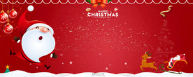圣诞老人卡通红色banner