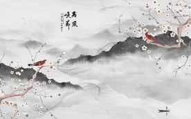 国画新设计山水画 TIF分层