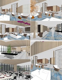 酒店大堂电梯厅模型