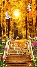 黄金满地金色装饰画玄关