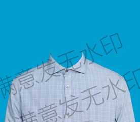 男士网格衬衫证件照模板