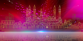 智能城市装饰画