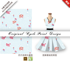 矢量抽象郁金香四方连续