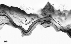 高档 山水新水墨画 TIF分层