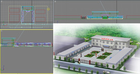 乡村卫生院规划效果图