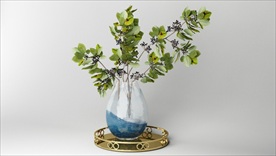 漂亮的绿植玻璃花瓶