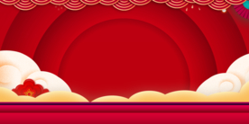 红色喜庆新年展板