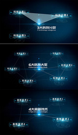 蓝色企业科技分类链接介绍AE模