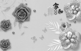 手绘 新背景装饰画 TIF分层