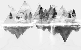 山水简欧 装饰画 TIF分层