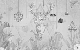 麋鹿简欧 装饰画 TIF分层