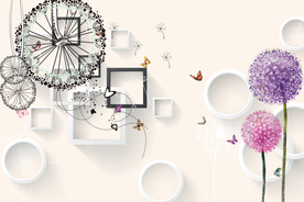 简约时尚蒲公英背景