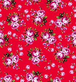 手绘牡丹玫瑰花