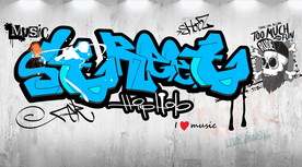 摇滚音乐工装背景墙