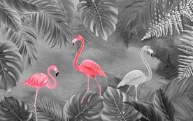 火烈鸟北欧新装饰画 TIF分层