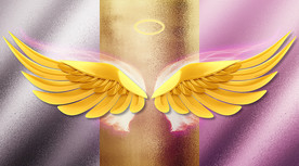 翅膀背景墙