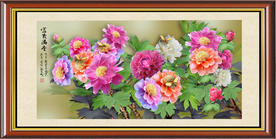 原创高清牡丹装饰画背景墙