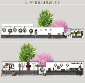 民俗文化景墙