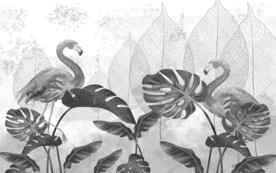 火烈鸟装饰高端画 TIF分层