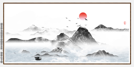 现代组合无框画