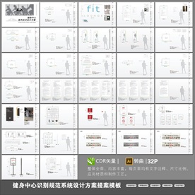 健身中心标识系统设计模板