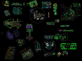 CAD园林景观平面图库