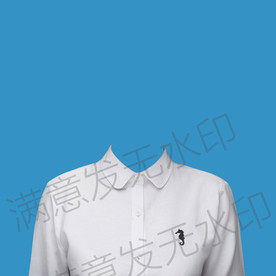 女生半身白色衬衫证件照模板