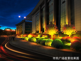 绿化夜景景观设计效果图